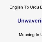 unwavering meaning in urdu